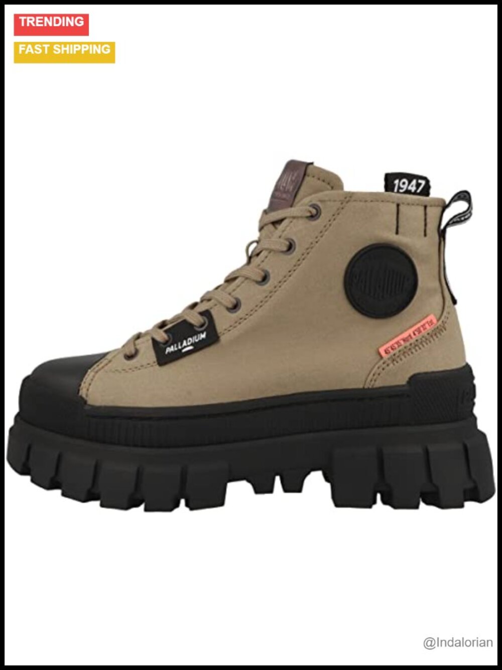 Women's Canvas Lace-Up Ankle Boots Chunky Platform Sneaker Boot Vegan